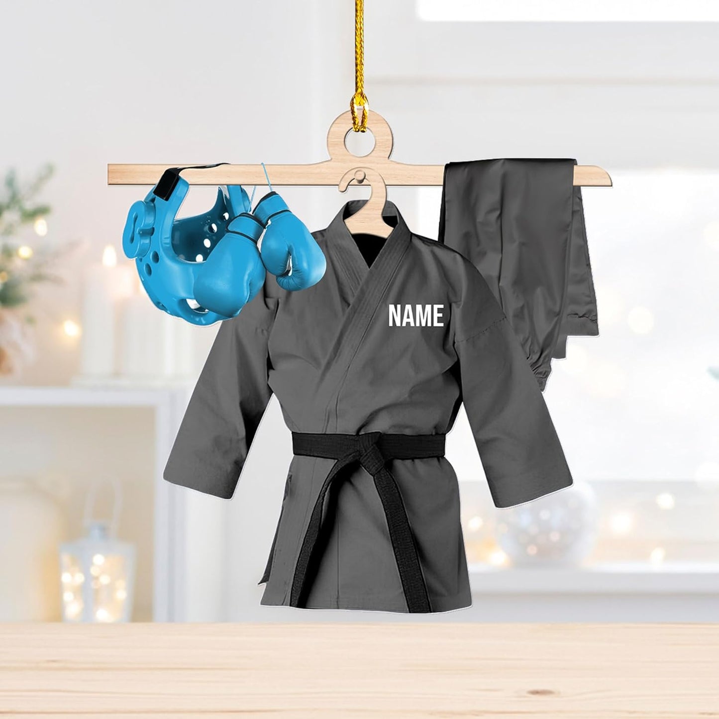 Custom Karate Christmas Ornament – Taekwondo & Jiu Jitsu Gift Krt15