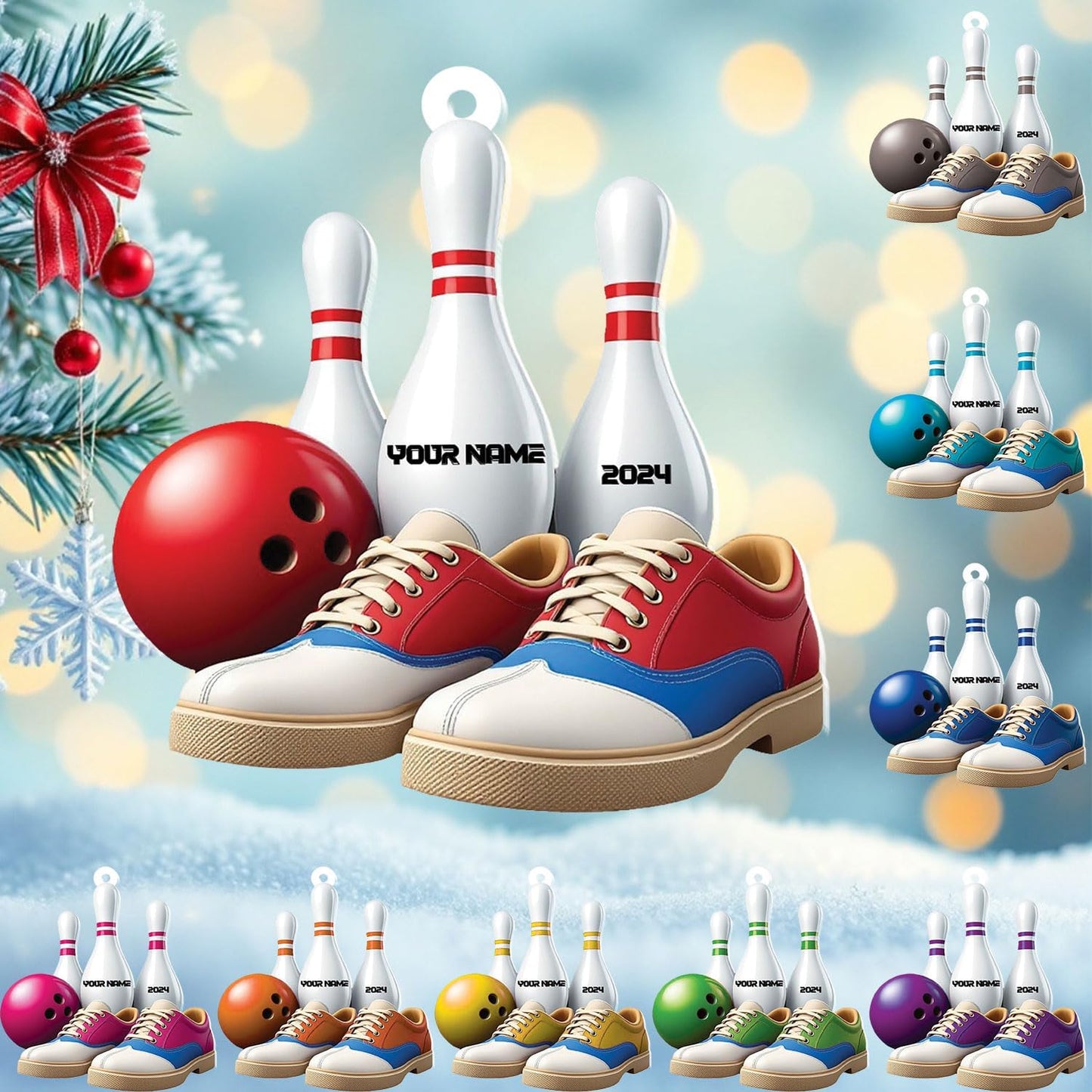 Custom Bowling Tools Ornament - Bowling Ornament Bowl 10