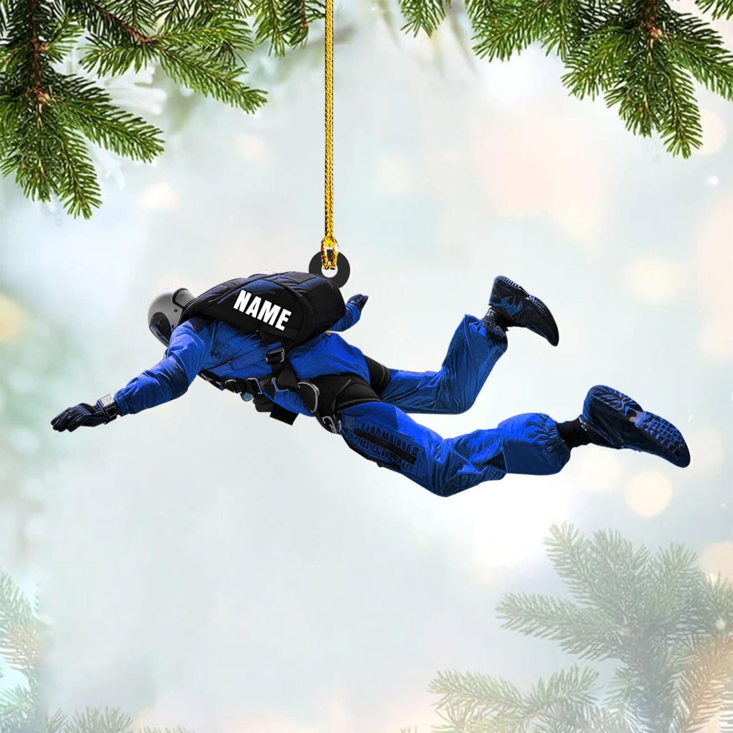 Custom Skydiving Christmas Ornament – Skydiver Xmas Decor O24