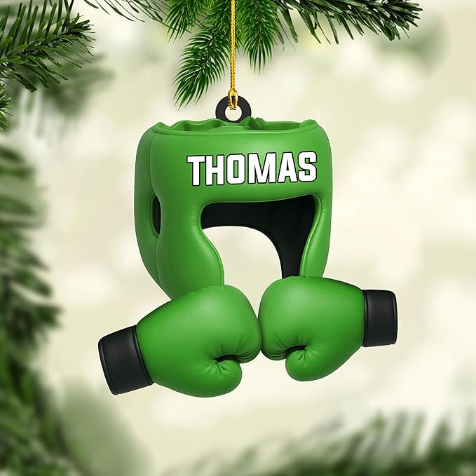 Personalized Boxing Gloves Christmas Ornament - Custom Name Boxing Ornament Gift LL25