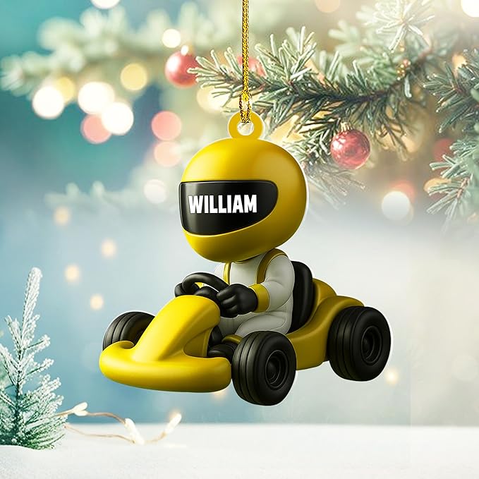 Personalized Go Kart Christmas Ornament N08