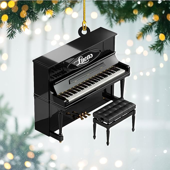 Custom Music Instrument Christmas Gift - Piano Ornament for Piano Lovers LL16