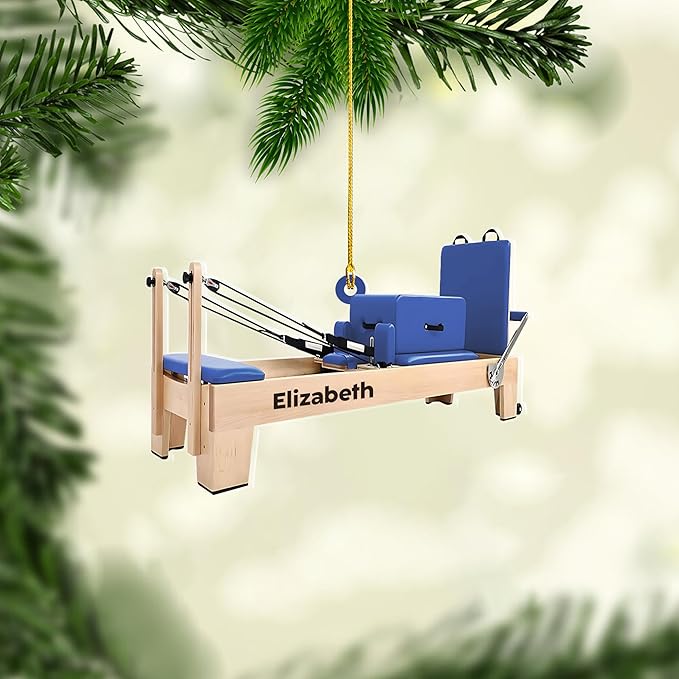 Personalized Pilates Christmas Ornament - Custom Pilates Gift for Women