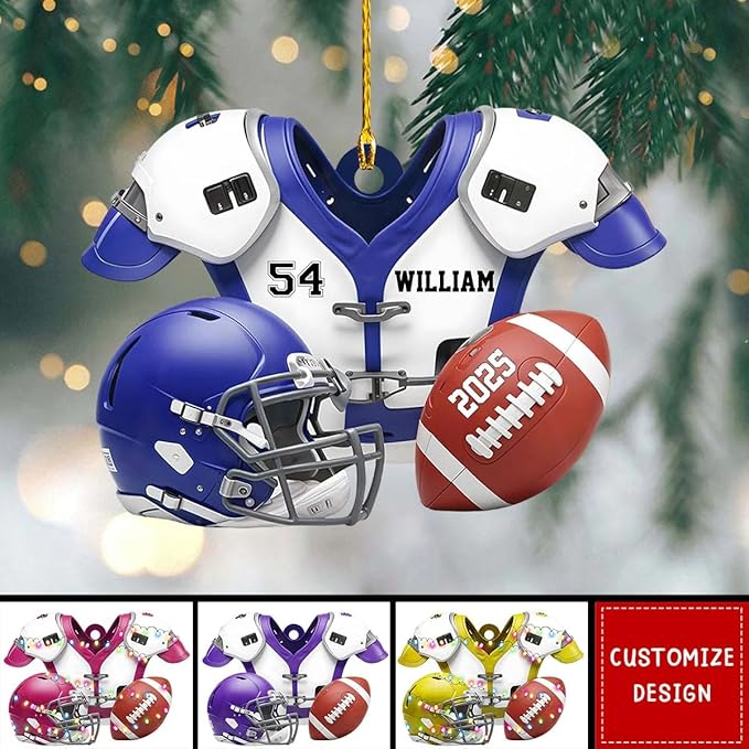 Personalized Football Uniform Ornament - American Football Ornament Gift LL18