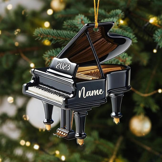 Customized Piano Ornament - Music Instrument Christmas Gift for Piano Lovers LL47