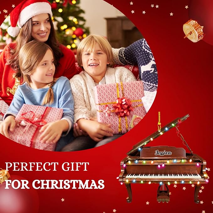 Custom Music Instrument Christmas Gift - Piano Ornament for Piano Lovers LL15