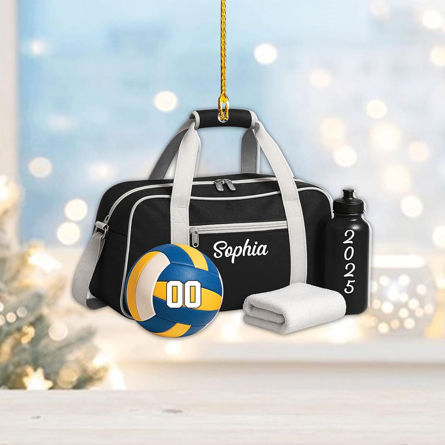 Personalized Volleyball Christmas Ornament – Custom Name Acrylic Ornament, Team Sports Holiday Decor, Volleyball Player Gift, Custom Xmas Keepsake TV11