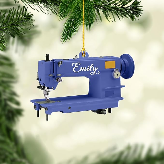 Custom Sewing Machine Ornament - Christmas Ornament Gift for Sewing Lovers LL35