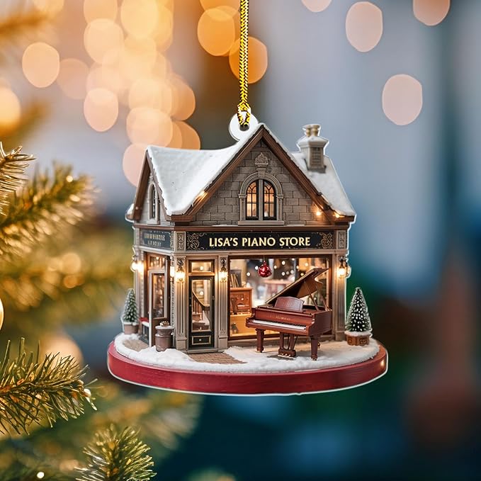 Customized Piano Ornament - Music Instrument Christmas Gift for Piano Lovers LL41