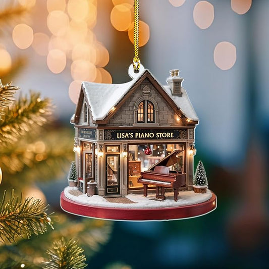 Customized Piano Ornament - Music Instrument Christmas Gift for Piano Lovers LL41