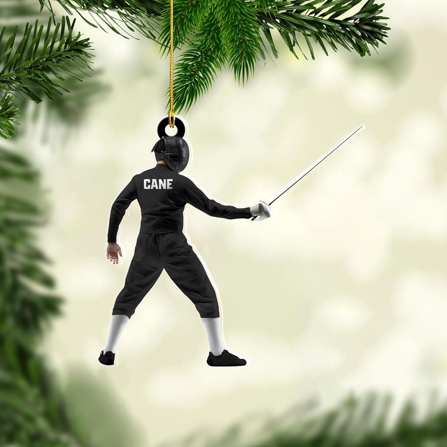 Personalized Fencing Christmas Ornament Christmas Tree Decor Gift for Fencer 2025 Fencing for Christmas Tree C09