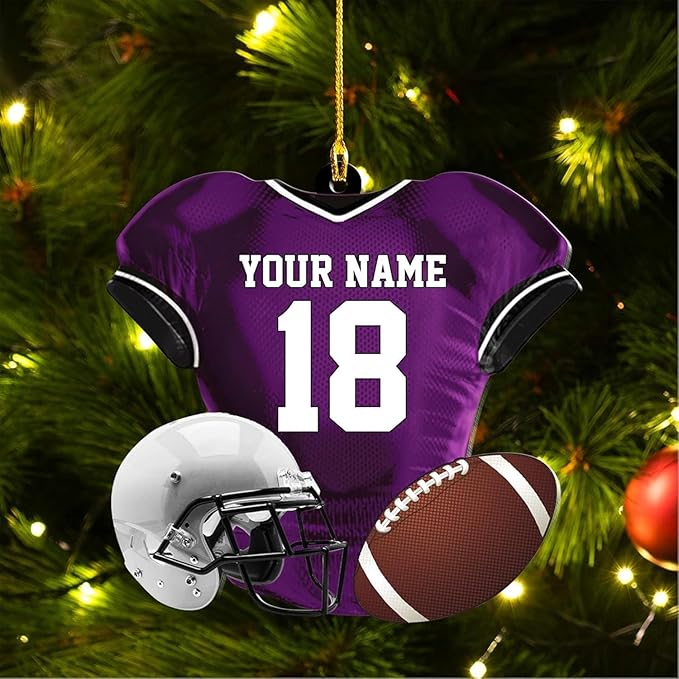 Personalized Sports Gift - Customize American Football Ornament LL4