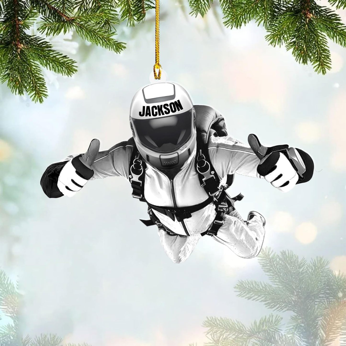 Custom Skydiving Christmas Ornament – Skydiver Xmas Decor O4