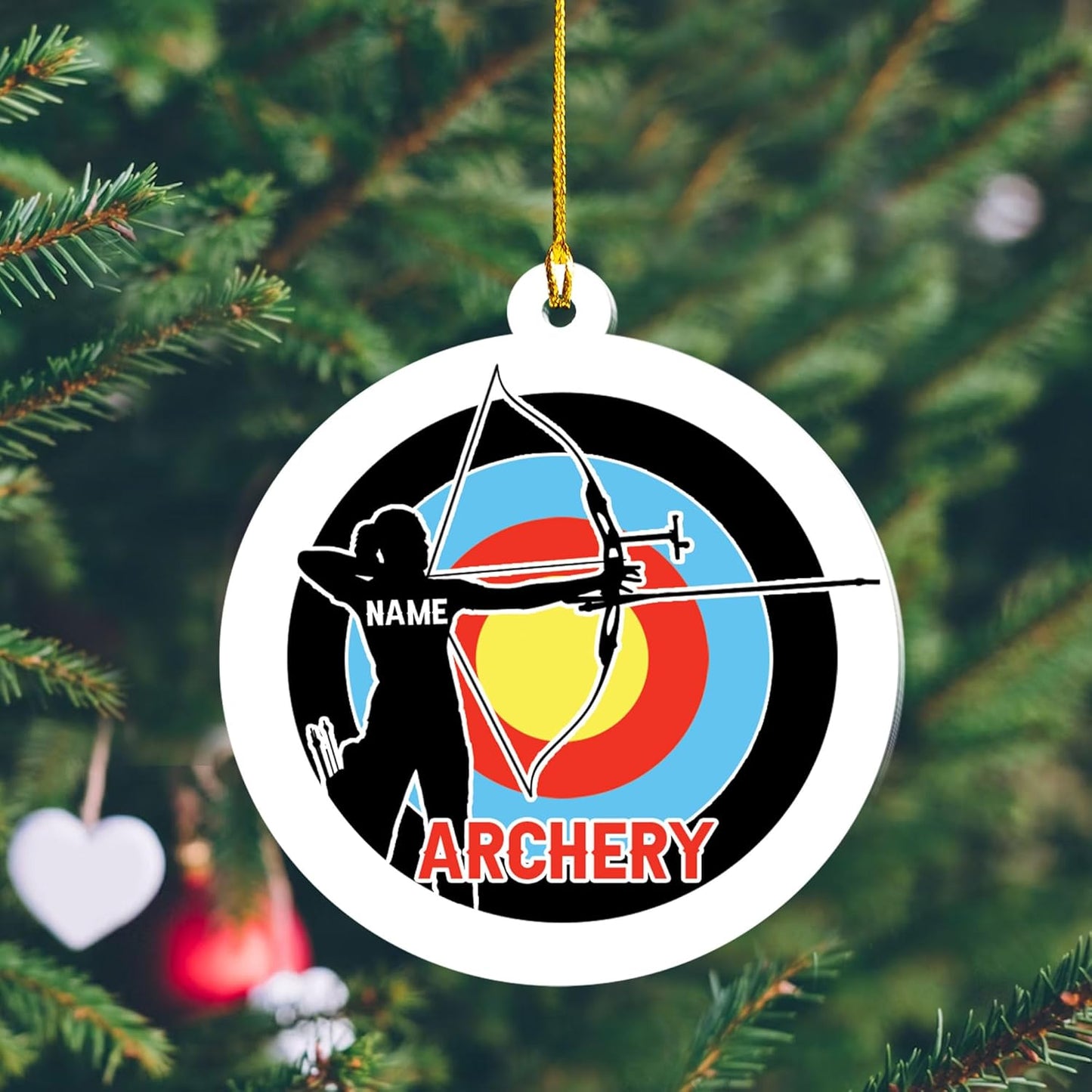 Custom Archery Christmas Ornament – Archery Lover Gift A3