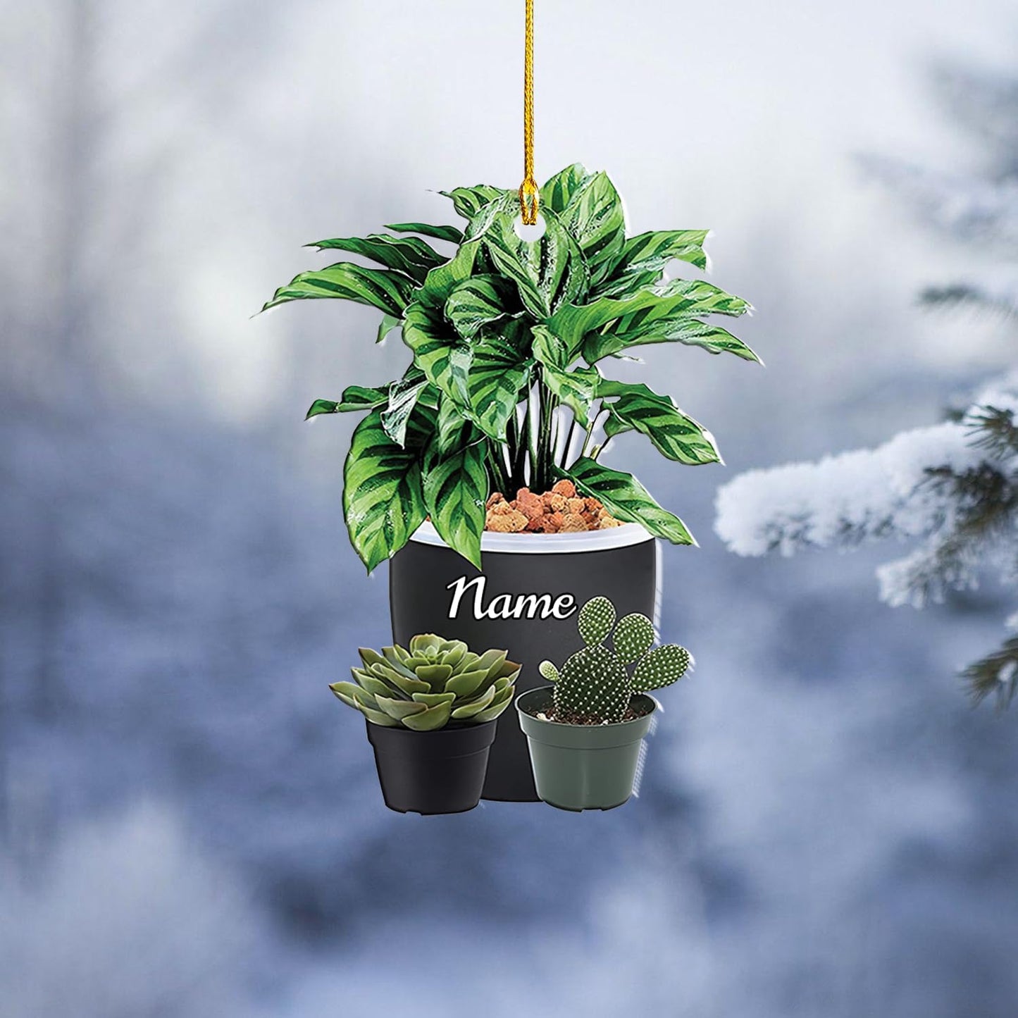 Custom Gardening Ornament with Name – Garden Tools Acrylic Christmas Decor for Gardeners & Green Thumb Lovers TG51