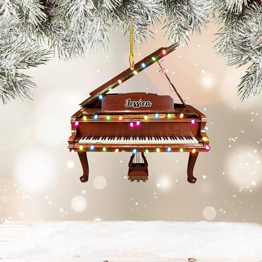 Custom Music Instrument Christmas Gift - Piano Ornament for Piano Lovers LL15