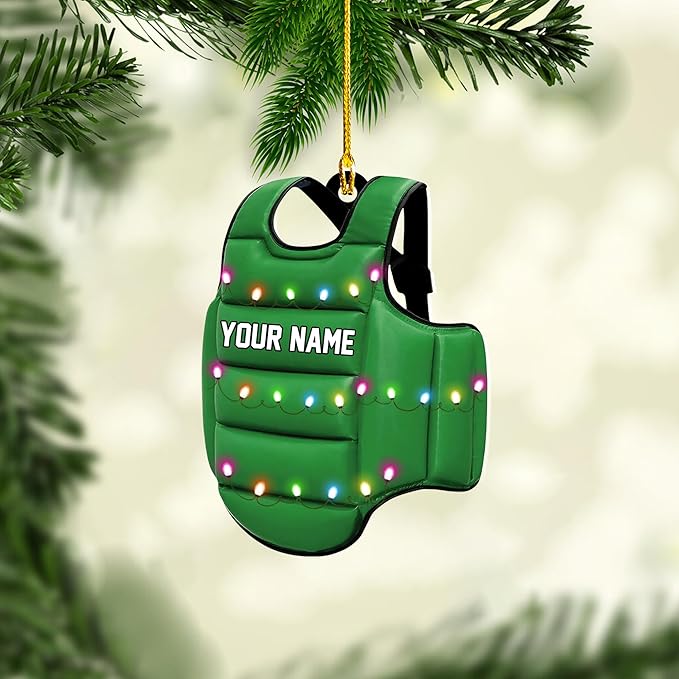 Personalized Boxing Gloves Christmas Ornament - Boxing Ornament Gift LL5