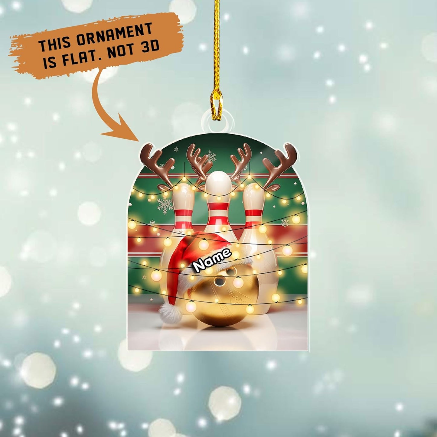 Custom Bowling Tools Ornament - Bowling Ornament Bowl 7