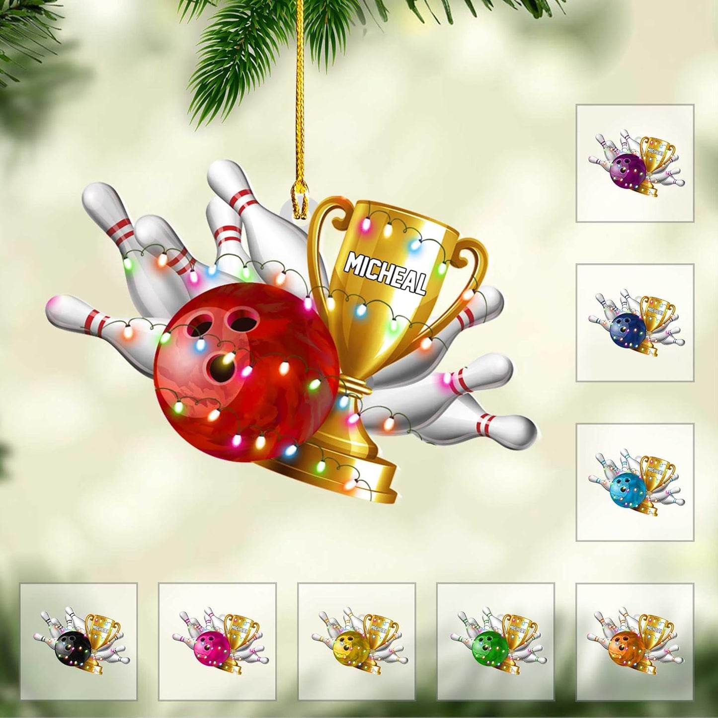 Custom Bowling Tools Ornament - Bowling Ornament Bowl Bl6