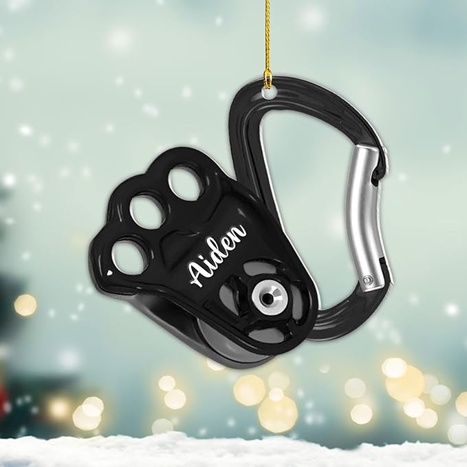 Personalized Climbing Ornament - Custom Rock Climber Christmas Gift for Mountaineers LL5