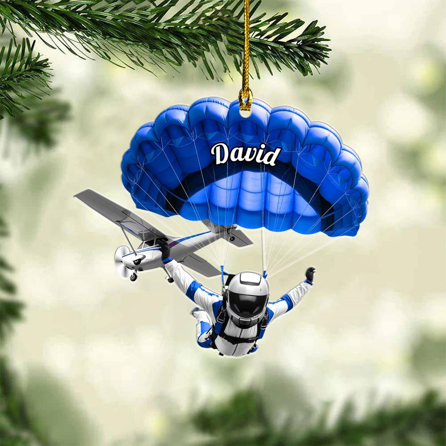 Custom Skydiving Christmas Ornament – Skydiver Xmas Decor O9