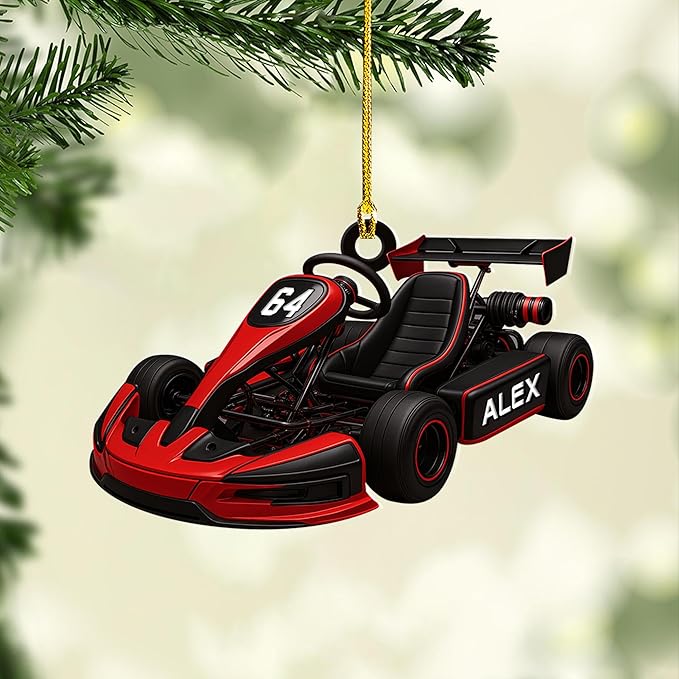 Personalized Go Kart Christmas Ornament N09
