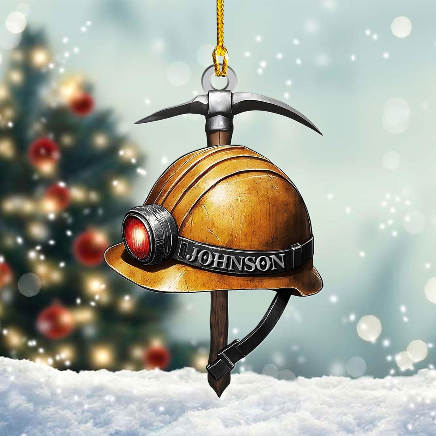 Custom Coal Miner Christmas Ornament – Personalized Name Decor Cmn1