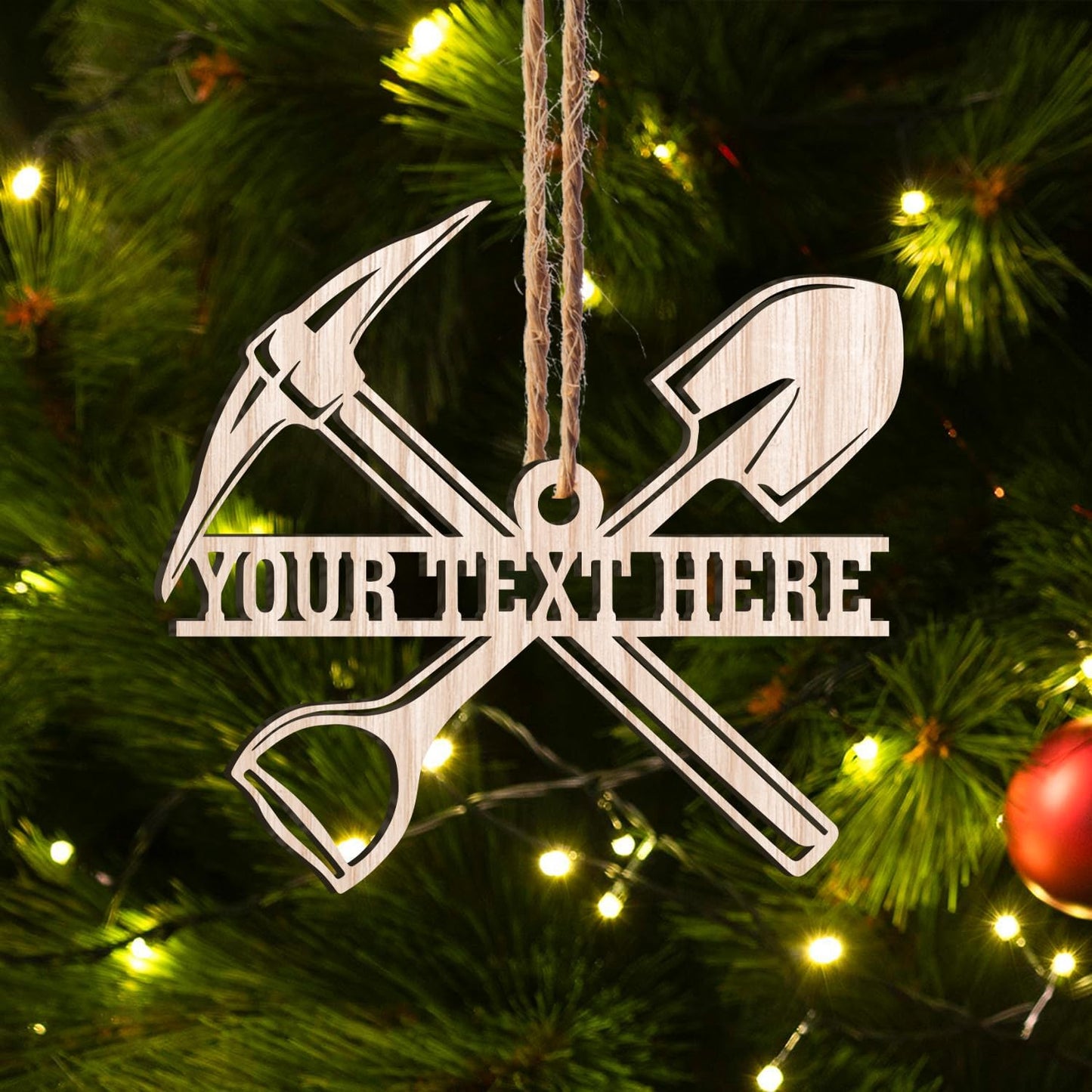 Custom Coal Miner Christmas Ornament – Personalized Name Decor Cmn22