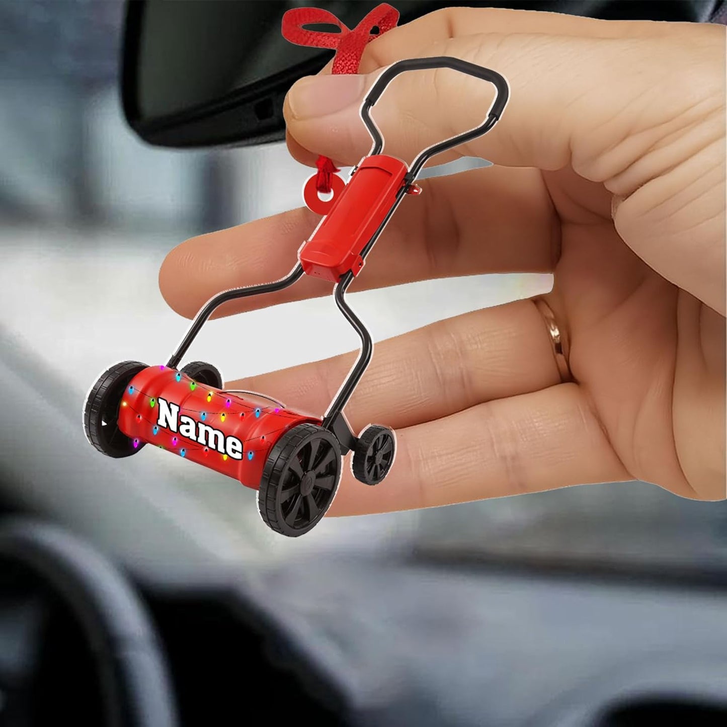 Personalized Lawn Mower Christmas Ornament | Custom Lawn Care Holiday Tree Decoration for Gardeners & Landscapers TG97