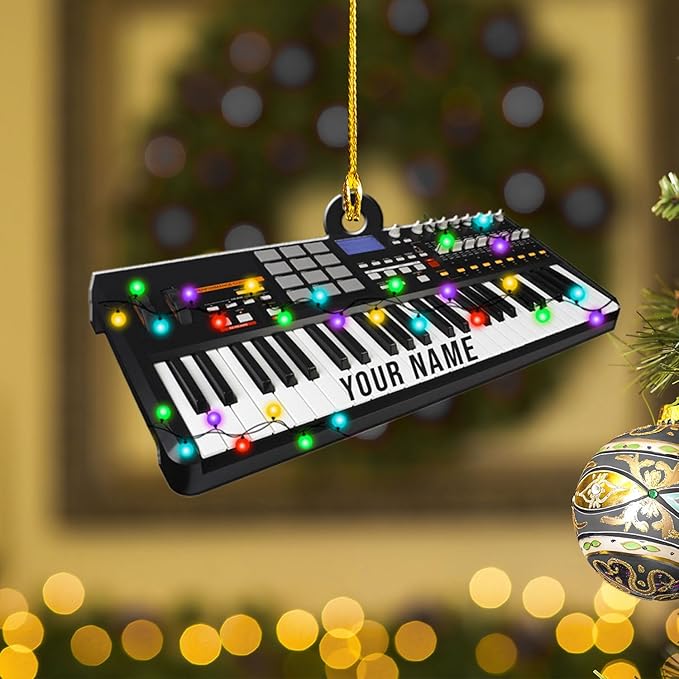 Personalized Music Instrument Christmas Gift - Piano Ornament for Piano Lovers LL24