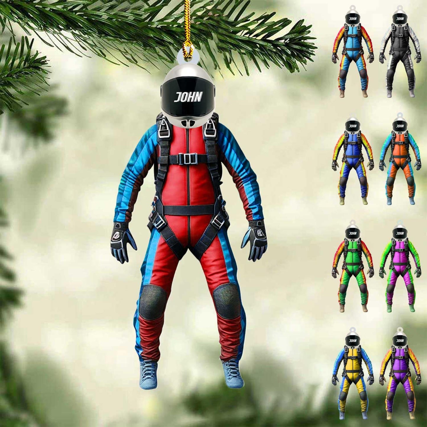 Custom Skydiving Christmas Ornament – Skydiver Xmas Decor O31