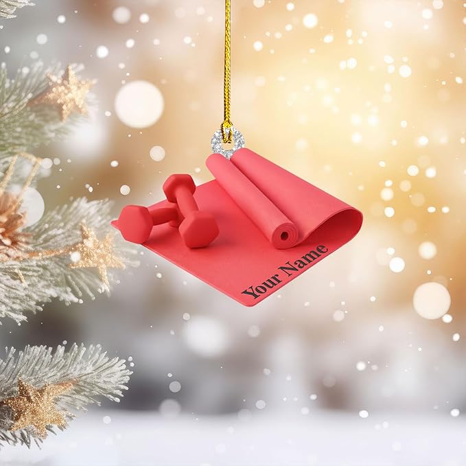 Personalized Yoga Lovers Ornament - Custom Yoga Christmas Decoration Gift LL3