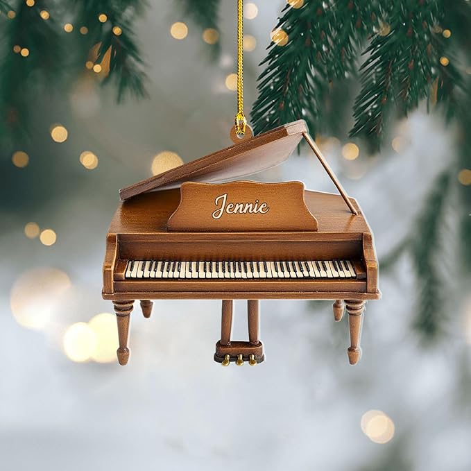 Personalized Music Instrument Christmas Gift - Piano Ornament for Piano Lovers LL27