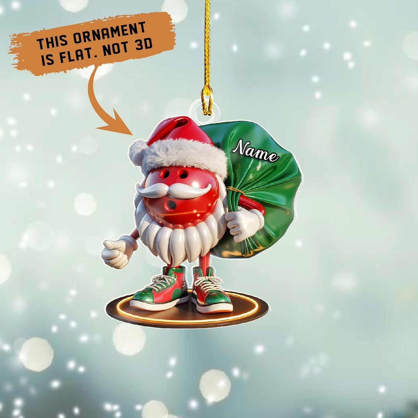 Custom Bowling Tools Ornament - Bowling Ornament Bowl 9