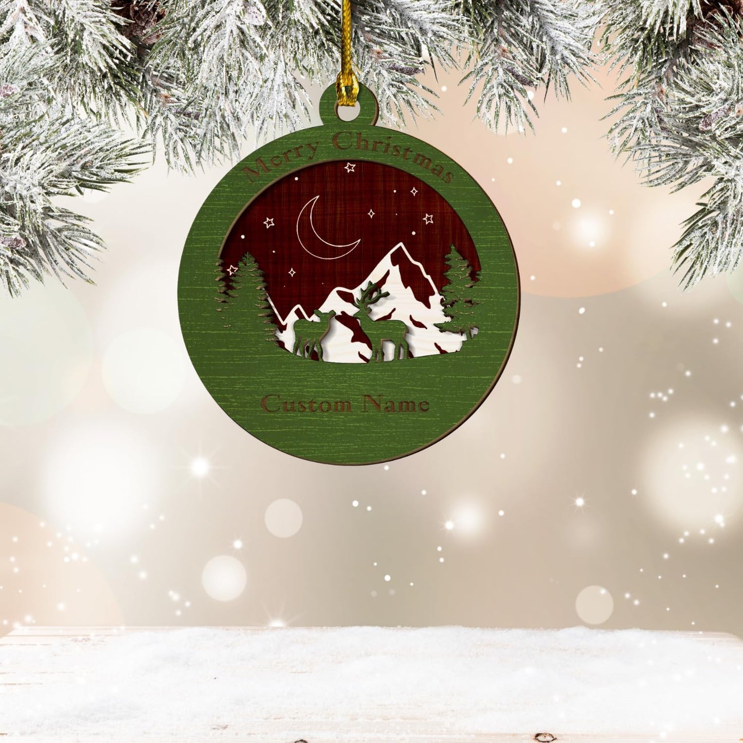 Personalized Hunting Ornament, Hunter Christmas Acrylic Ornament 2025 T23