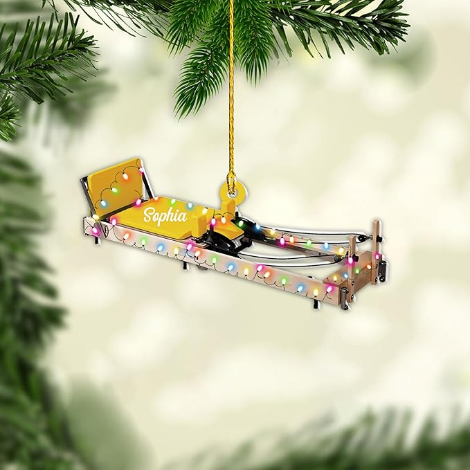 Personalized Pilates Acrylic Christmas Ornament - Instructors & Fitness Lovers LL37