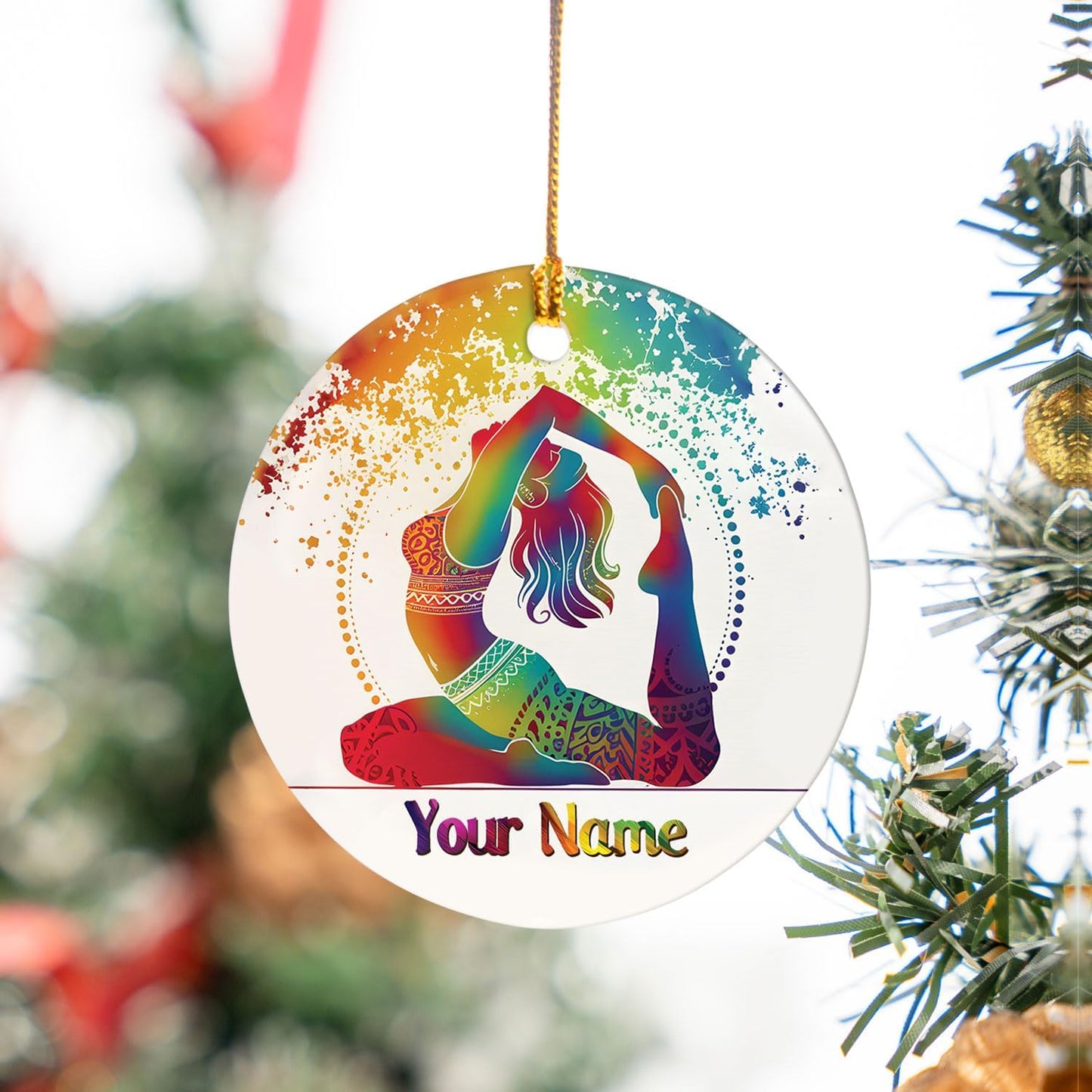 Personalized Name Gymnastics Ornament 2025, Girl Gymnast Ornaments  for Xmas C17