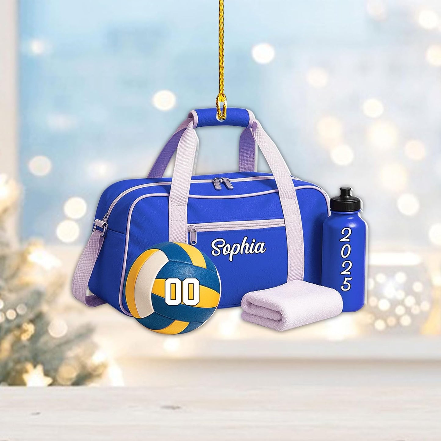 Personalized Volleyball Christmas Ornament – Custom Name Acrylic Ornament, Team Sports Holiday Decor, Volleyball Player Gift, Custom Xmas Keepsake TV11