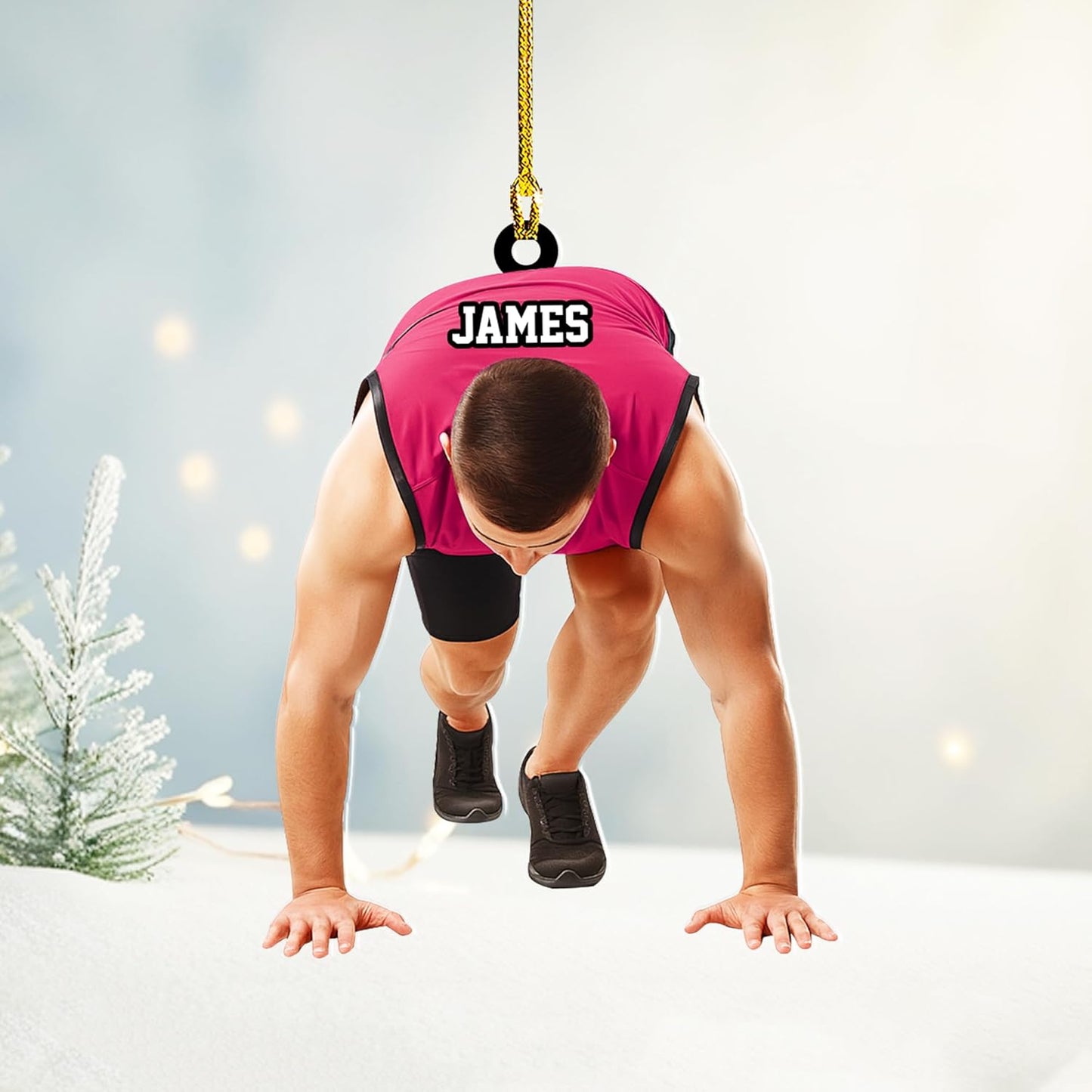 Personalized Marathon Ornament – Custom Name Acrylic Running Christmas Decoration, Runner Gift TM17