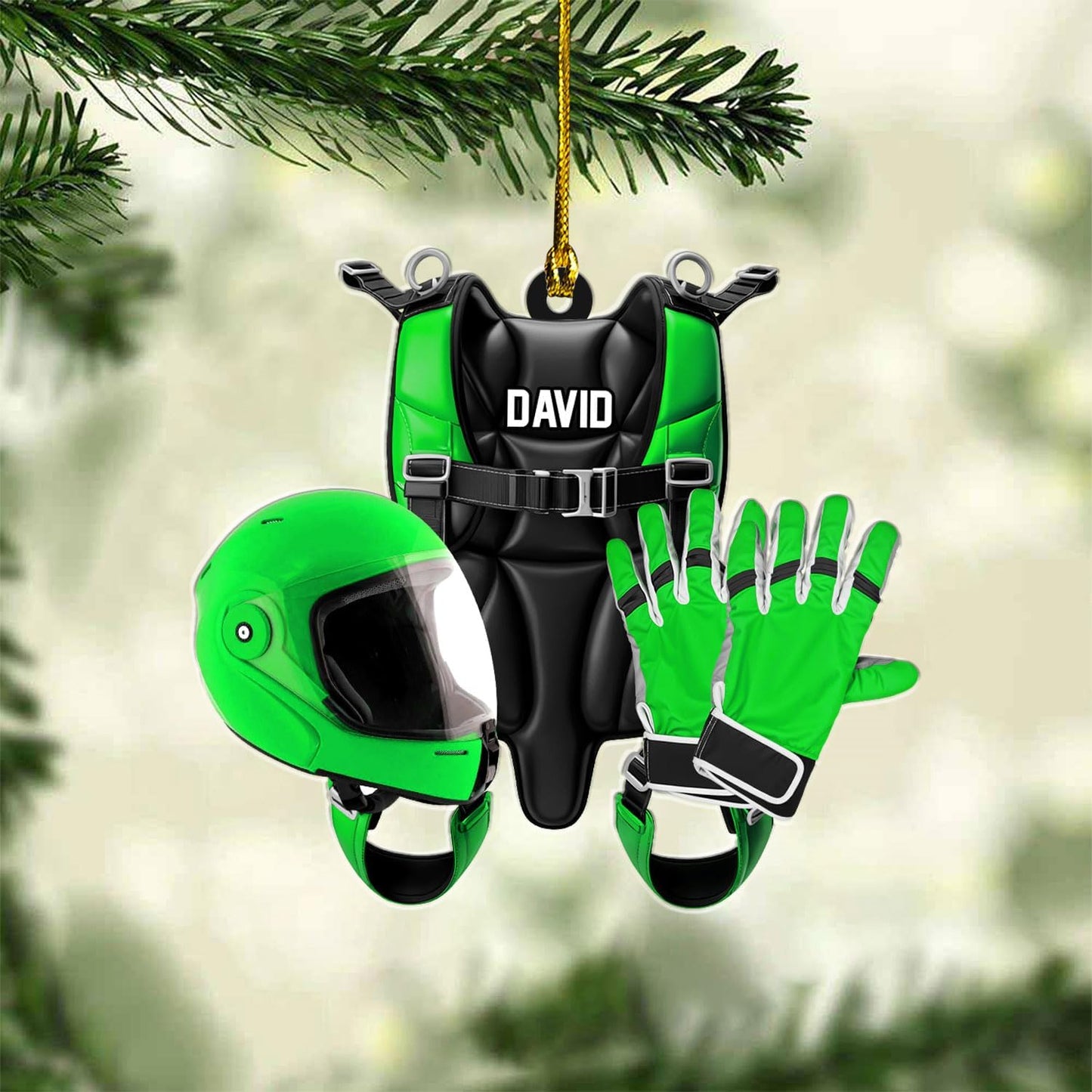 Custom Skydiving Christmas Ornament – Skydiver Xmas Decor O5