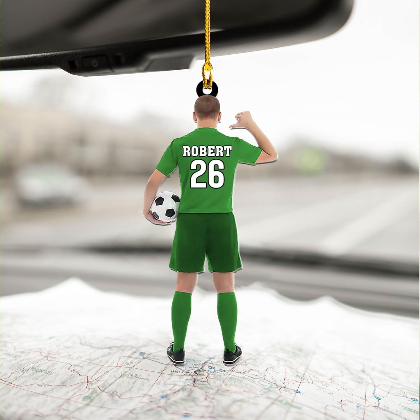 Personalized Soccer Player Christmas Ornament - Xmas Gift for Soccer Lovers, Men and Women C16