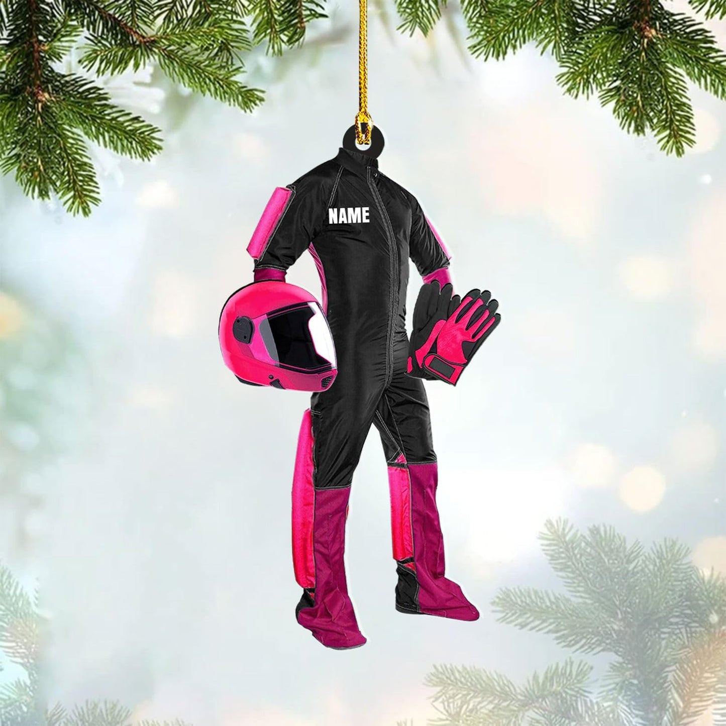 Custom Skydiving Christmas Ornament – Skydiver Xmas Decor O19