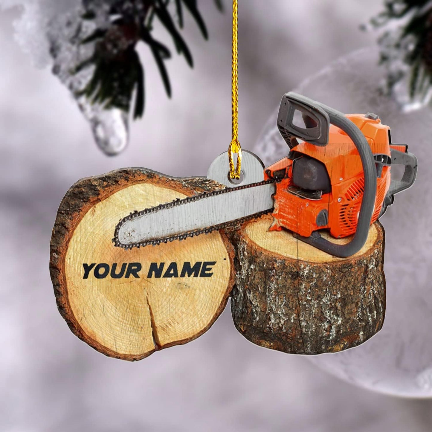 Personalized Carpenter Ornament – Woodworking Lumberjack Gift Ornament Style 5
