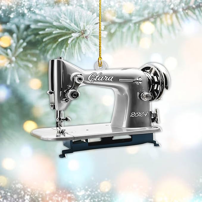 Custom Sewing Machine Ornament - Christmas Ornament Gift for Sewing Lovers LL22