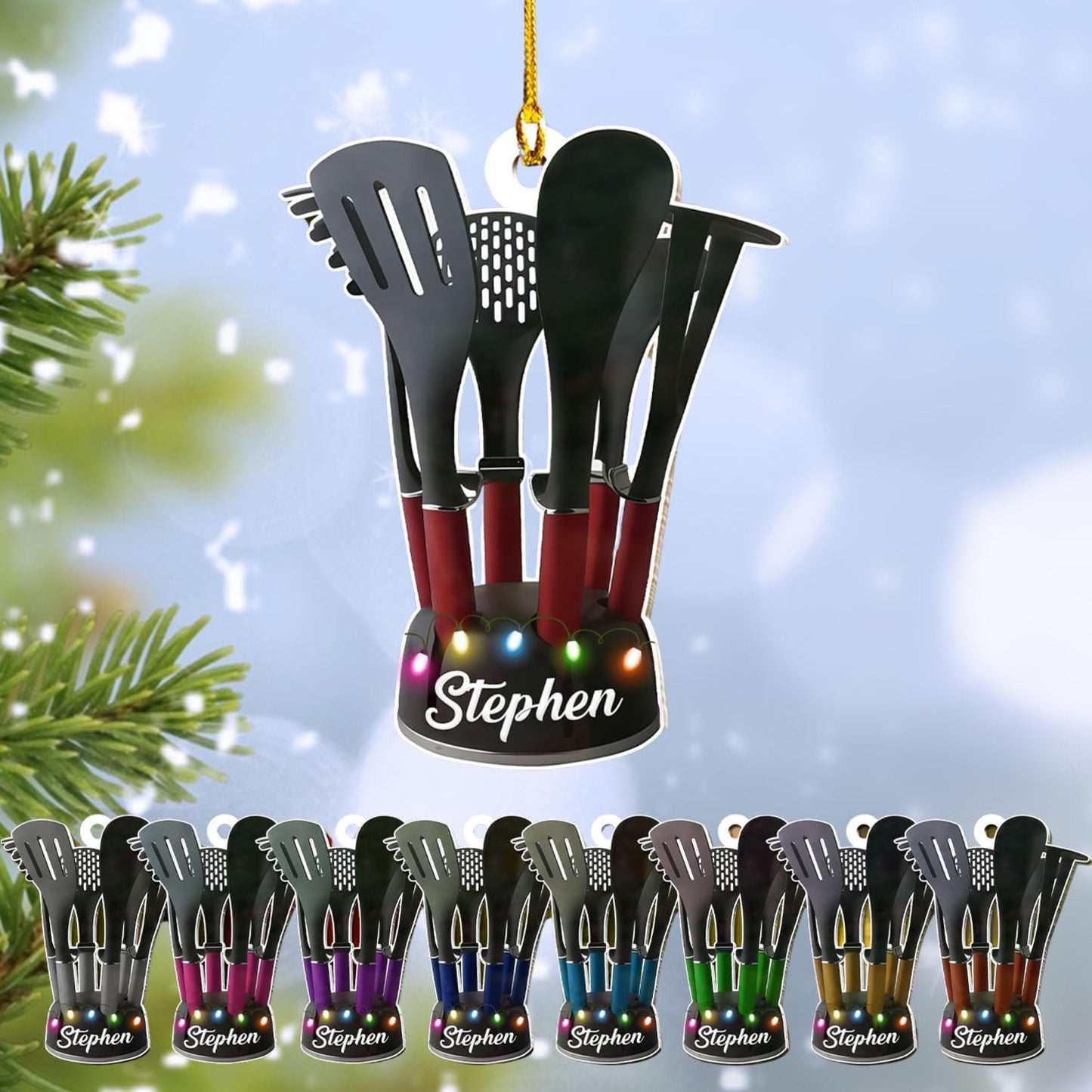 Personalized Chef Hat Ornament, Custom Cooking Baking Ornament for Christmas Tree N25