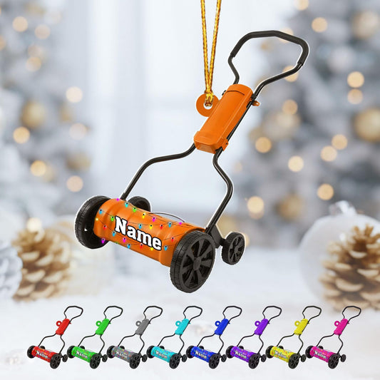 Personalized Lawn Mower Christmas Ornament | Custom Lawn Care Holiday Tree Decoration for Gardeners & Landscapers TG97