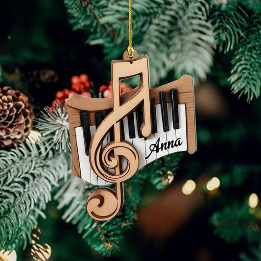 Personalized Music Instrument Christmas Gift - Piano Ornament for Piano Lovers LL23