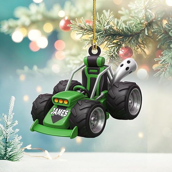 Personalized Go Kart Christmas Ornament N04