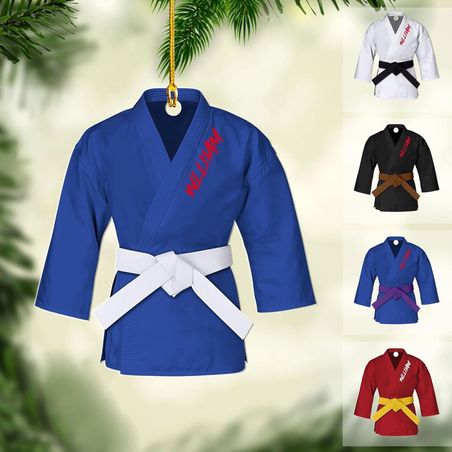 Custom Karate Christmas Ornament – Taekwondo & Jiu Jitsu Gift Krt32