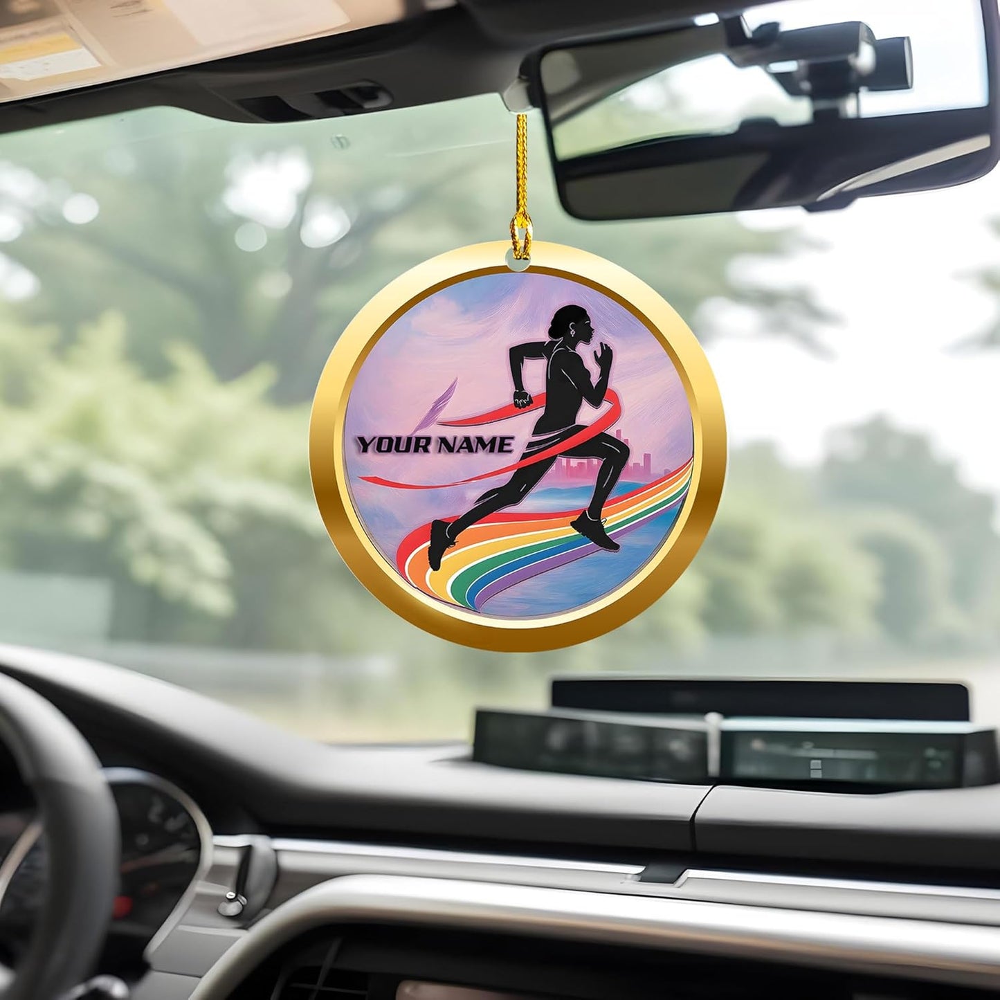 Custom Running 2D Flat Ornament – Personalized Marathon Acrylic Gift, Athlete Christmas Decoration TM6